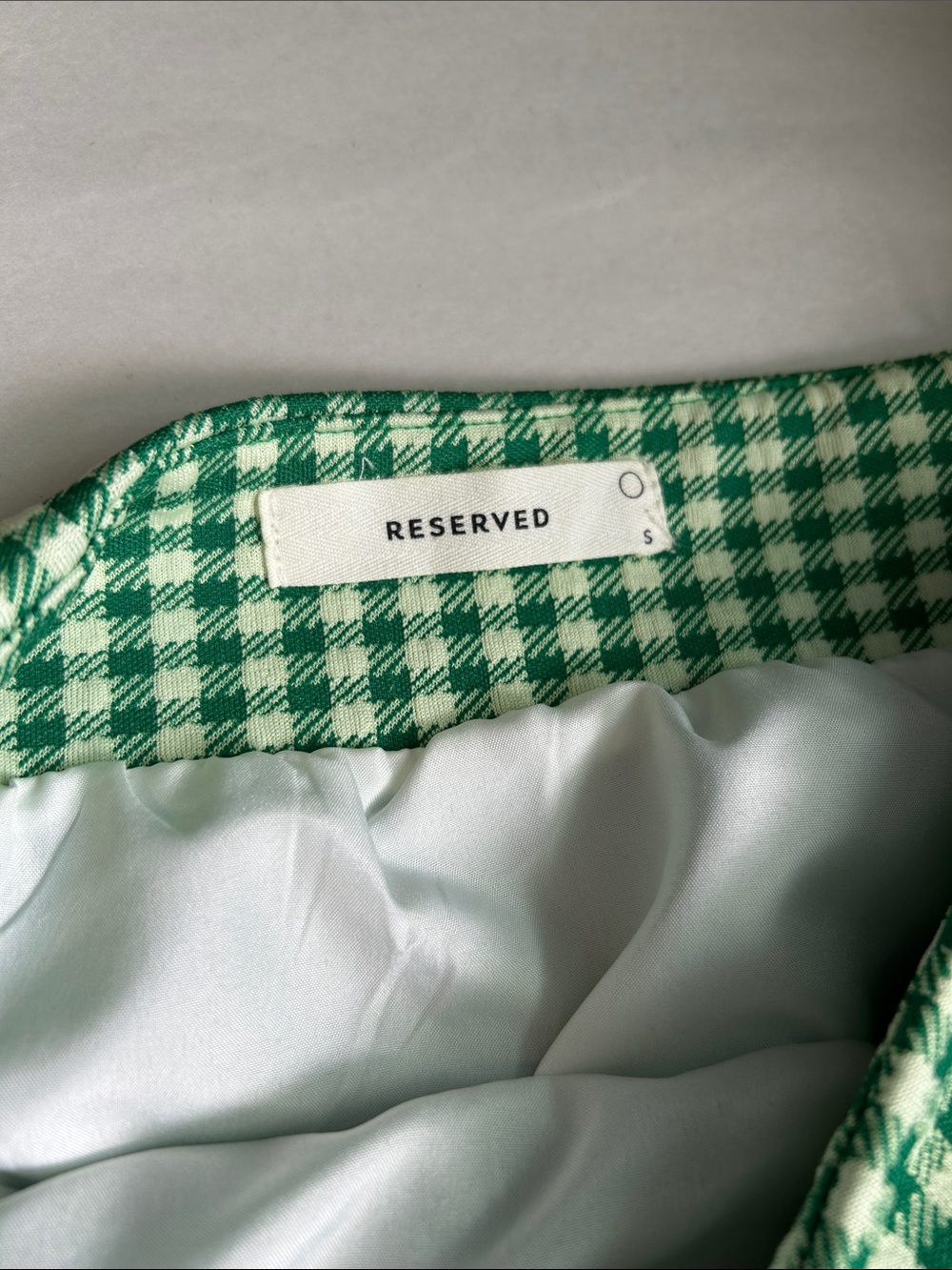 Reserved Checkered Gingham Mini Skirt - Picture 2 of 9